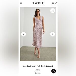 BNWT RAILS -Audrina Dress - Pink static leopard XS